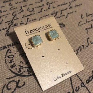 Aquamarine and Gold Earrings
